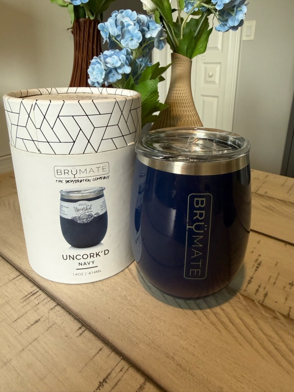 Brumate Uncork'd Navy Insulated Wine Tumbler